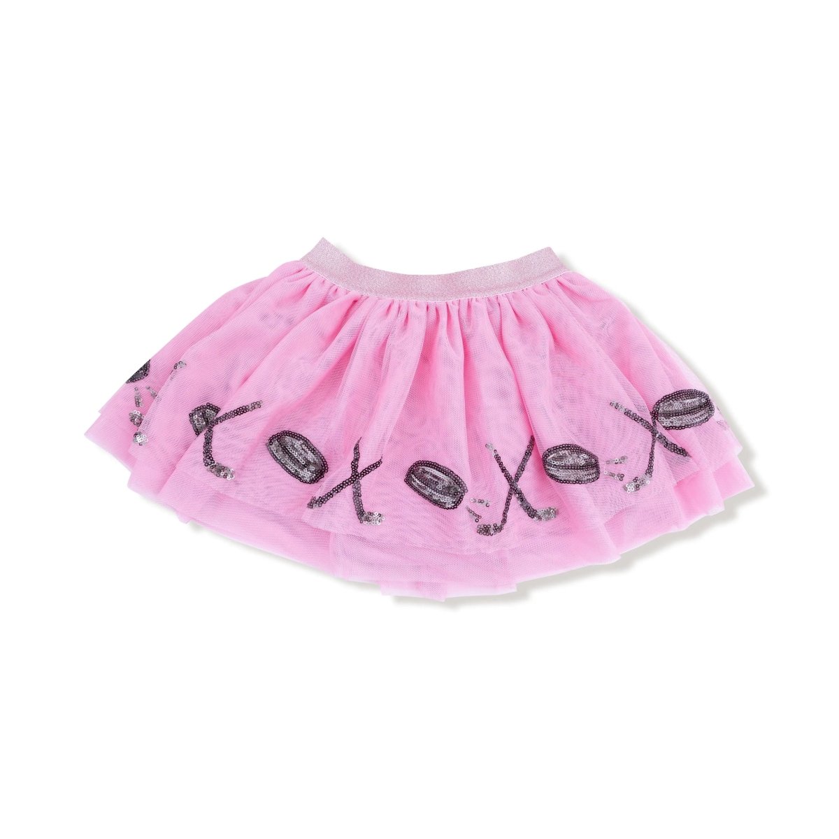 Angel Dear Pink Hockey Tutu Skirt With Sparkling Sequin Pucks Sticks - Everetts Place Boutique - 