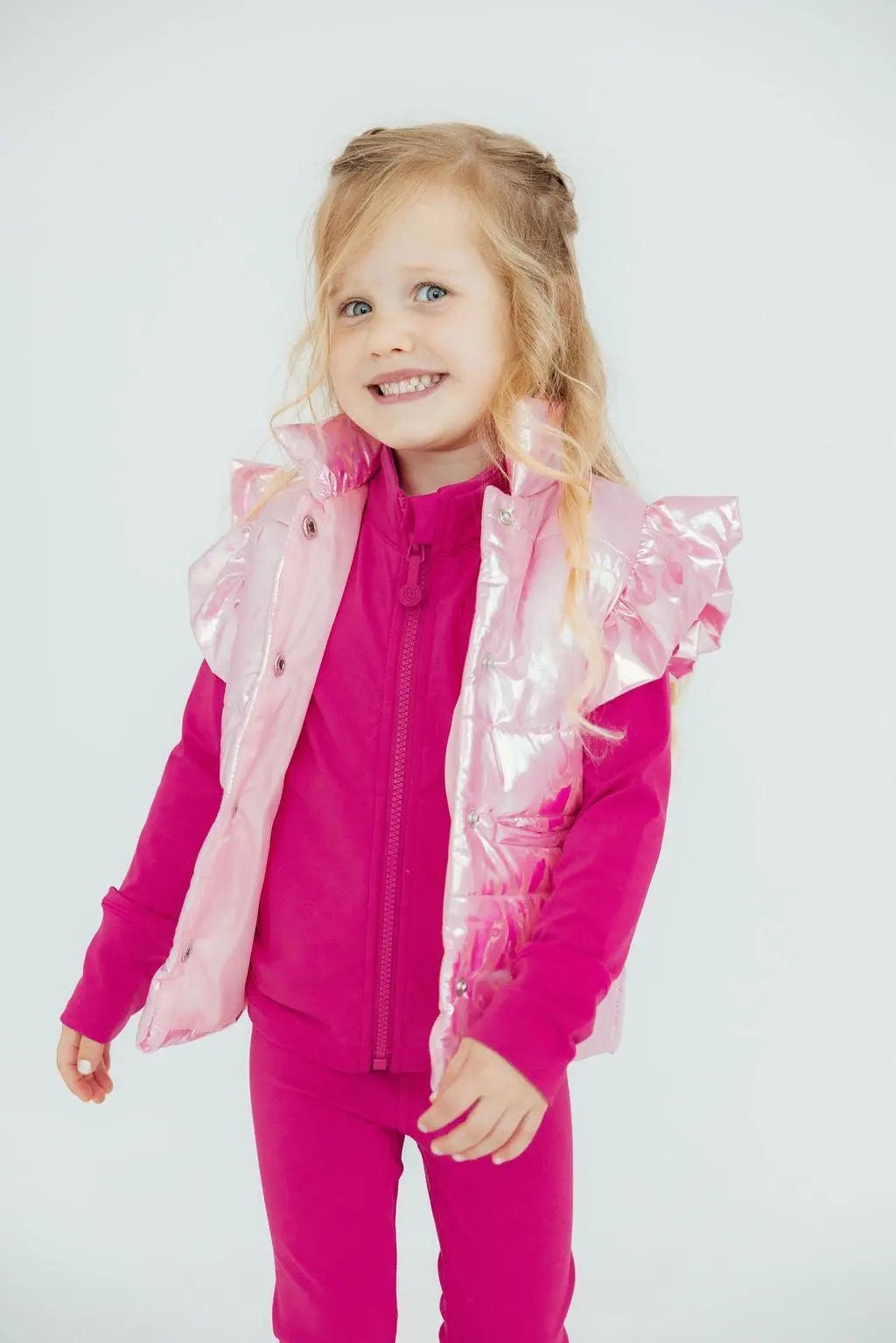 Mila & Rose ® Pink Iridescent Puffer Vest - 