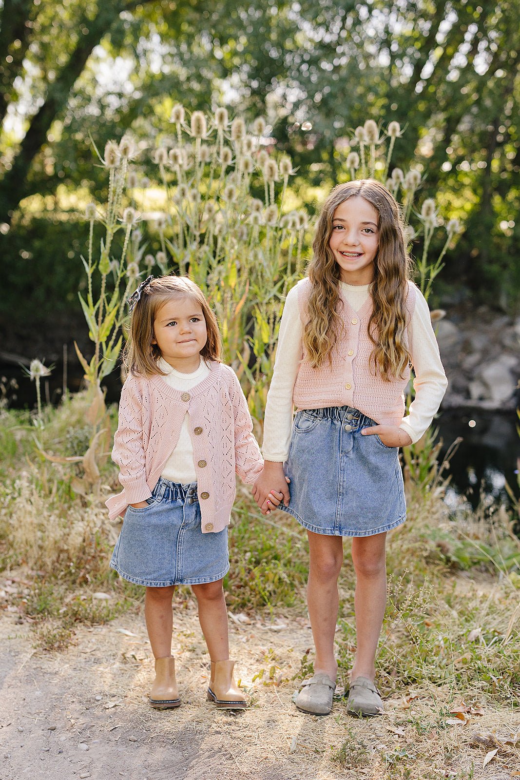 Mebie Baby Pink Knit Button Down Vest - 