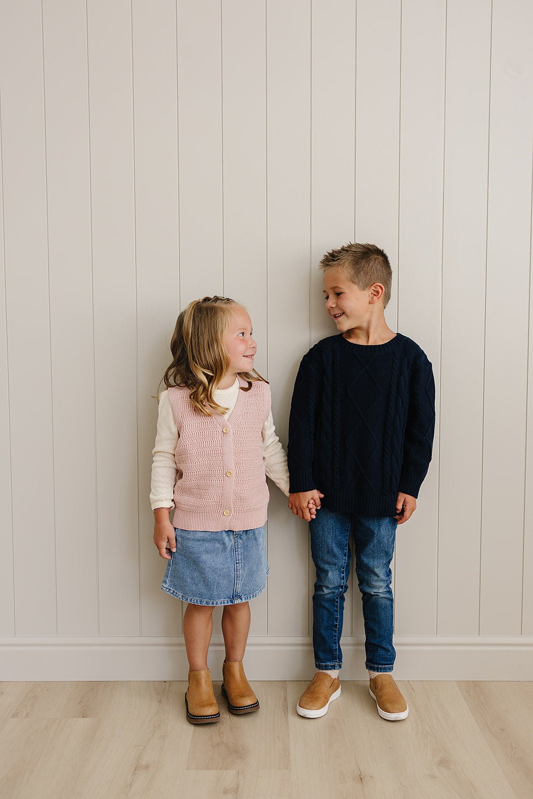 Mebie Baby Pink Knit Button Down Vest - 