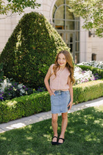 Mebie Baby Pink Knit Button Down Vest - 