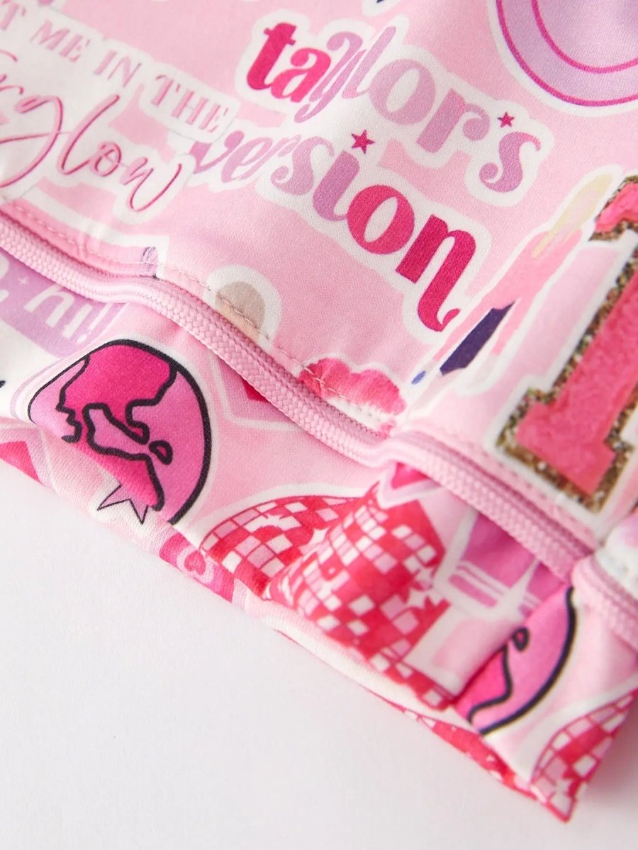 Rylee Faith Designs Pink Lapel Button Short Sleeve Shorts Pajama Set For Women - Everetts Place Boutique - 