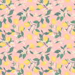 Sweet Bamboo Pink Lemon Floral Print Cap Sleeve Dress for Everyday Wear for Girls - 