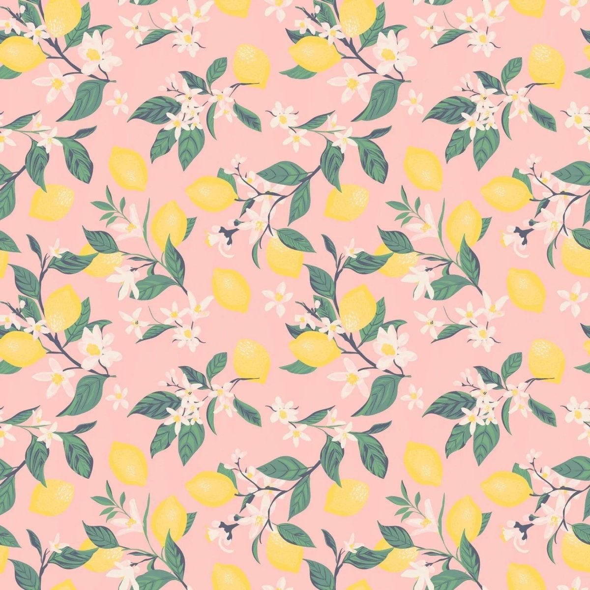 Sweet Bamboo Pink Lemon Floral Print Cap Sleeve Dress for Everyday Wear for Girls - 