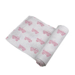 Newcastle Classics Pink Monster Trucks Bamboo Muslin Swaddle - 