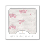 Newcastle Classics Pink Monster Trucks & Pink Polka Dot Bamboo Newcastle Blanket - 