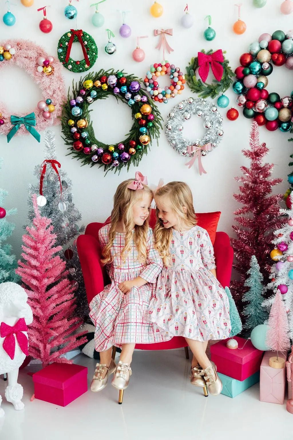 Mila & Rose ® Pink Nutcracker 3/4 Sleeve Pocket Twirl Dress - 