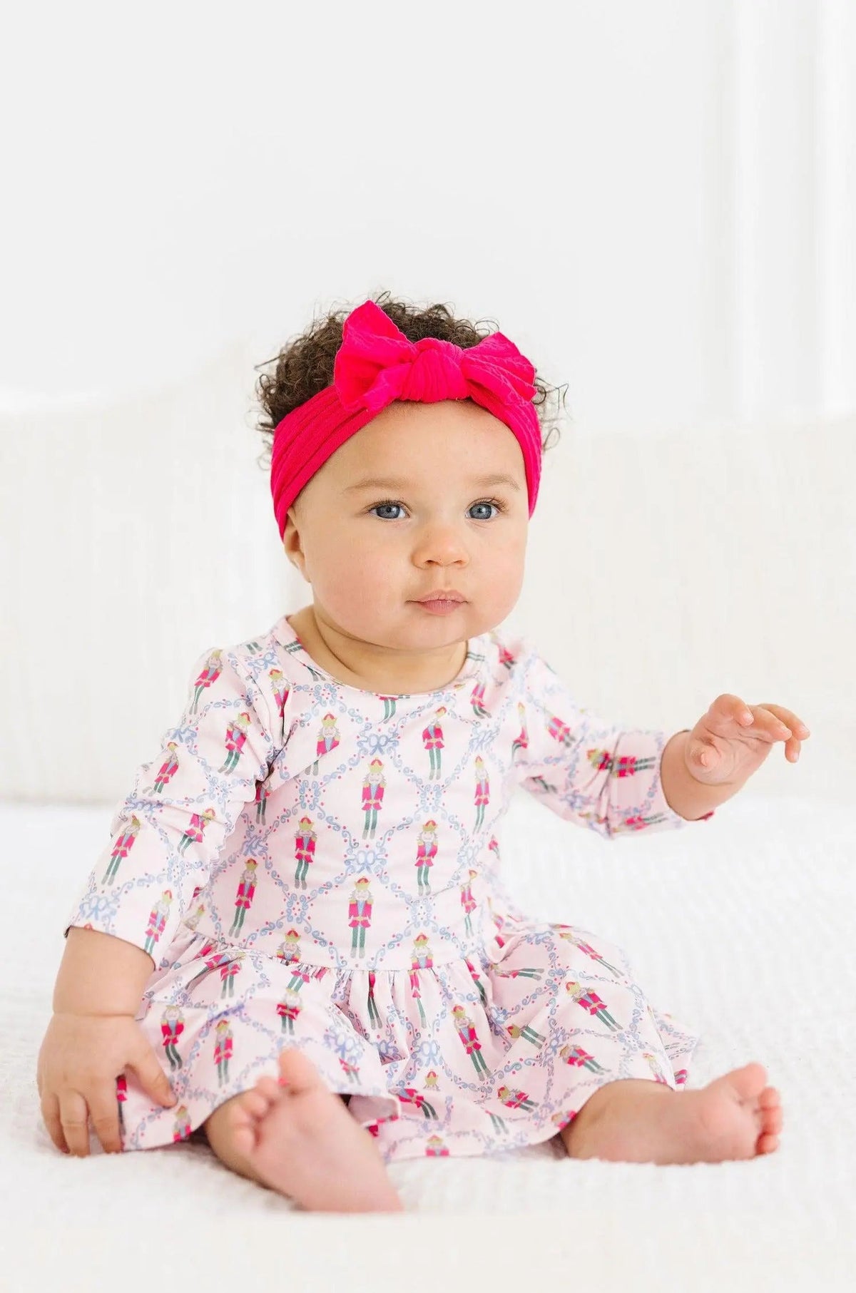 Mila & Rose ® Pink Nutcracker 3/4 Sleeve Twirl Bodysuit - 