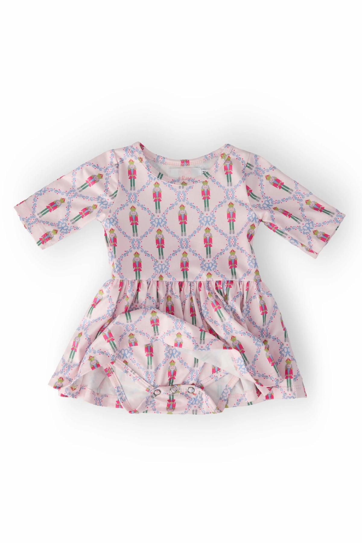 Mila & Rose ® Pink Nutcracker 3/4 Sleeve Twirl Bodysuit - 