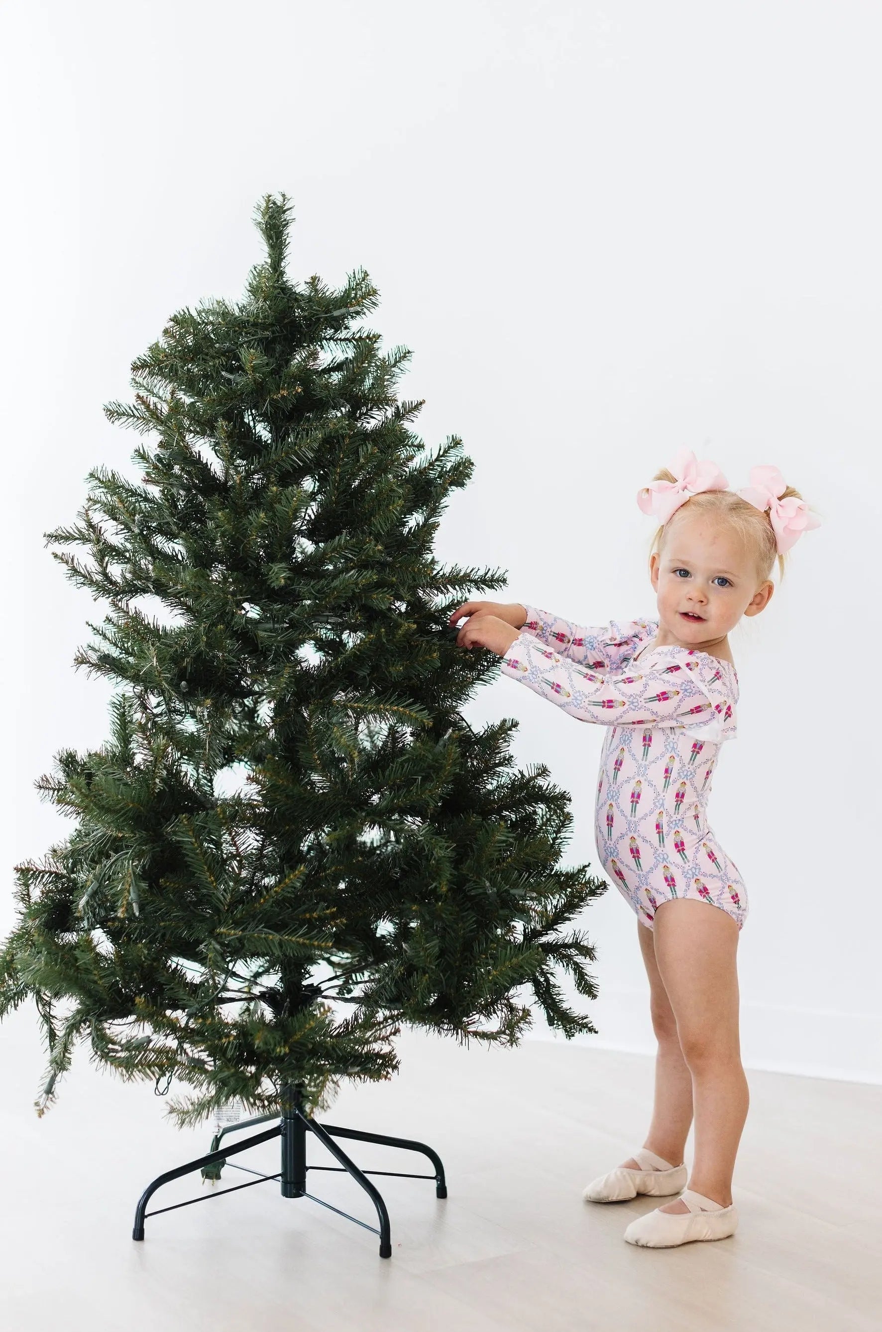 Mila & Rose ® Pink Nutcracker L/S Flutter Sleeve Leotard - 