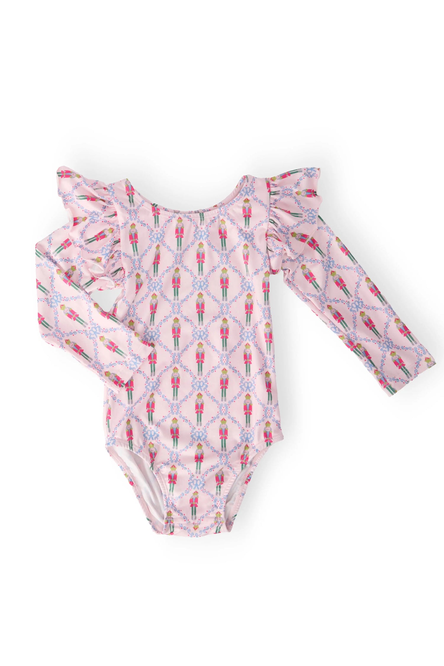 Mila & Rose ® Pink Nutcracker L/S Flutter Sleeve Leotard - 