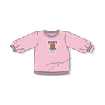 Angel Dear Pink Oversized Sweatshirt for Kids with Basketball Swish - Everetts Place Boutique - 