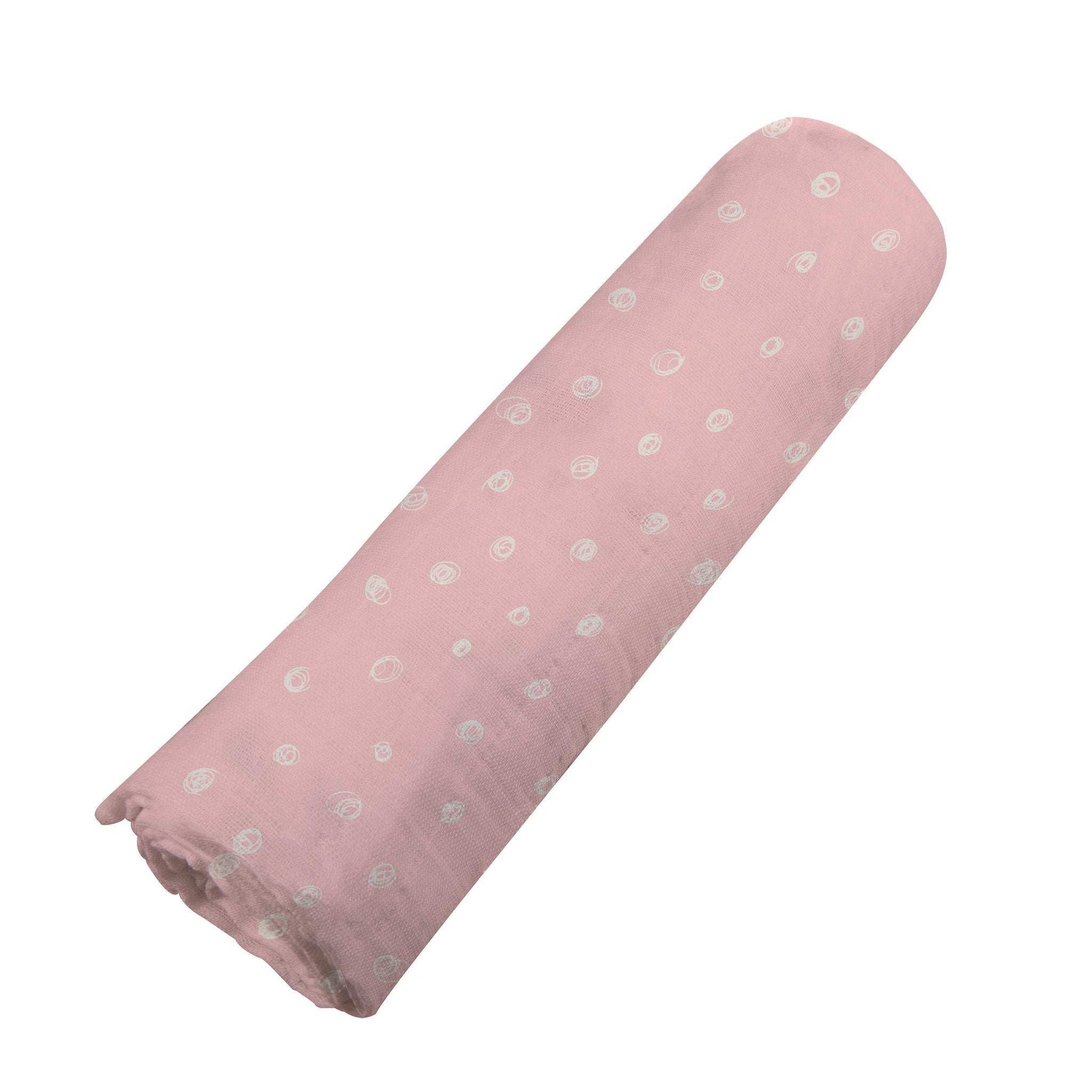 Pink Pearl Polka Dot Bamboo Swaddle Blanket for Babies Newcastle Classics