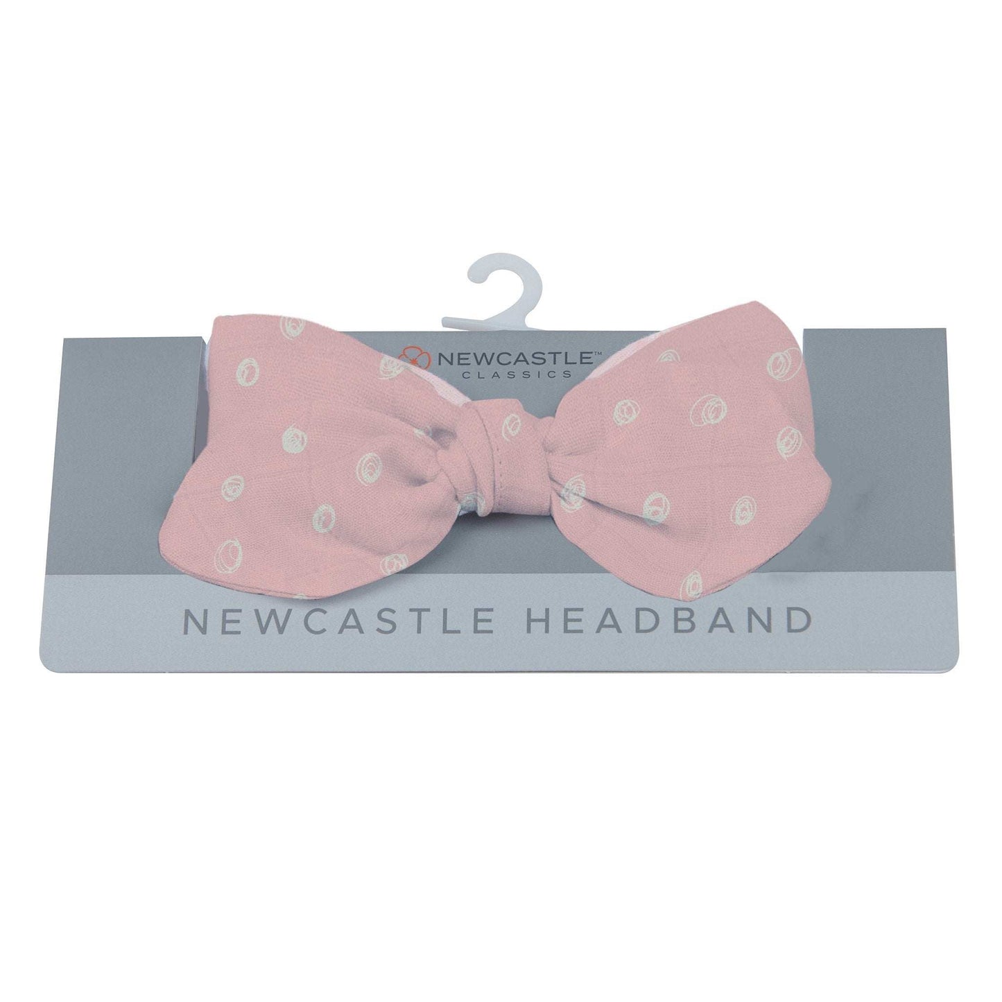 Pink Pearl Polka Dot Newcastle Headband for Women One Size 100 Percent Bamboo Newcastle Classics