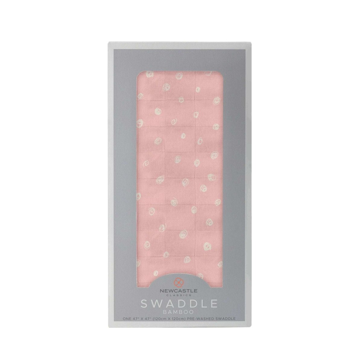 Newcastle Classics Pink Pearl Polka Dot - Premium Bamboo Swaddle Blanket for Newborns - 
