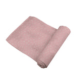 Newcastle Classics Pink Pearl Polka Dot - Premium Bamboo Swaddle Blanket for Newborns - 