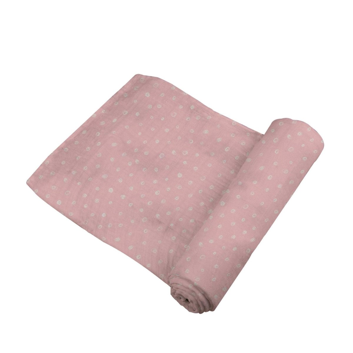 Newcastle Classics Pink Pearl Polka Dot - Premium Bamboo Swaddle Blanket for Newborns - 
