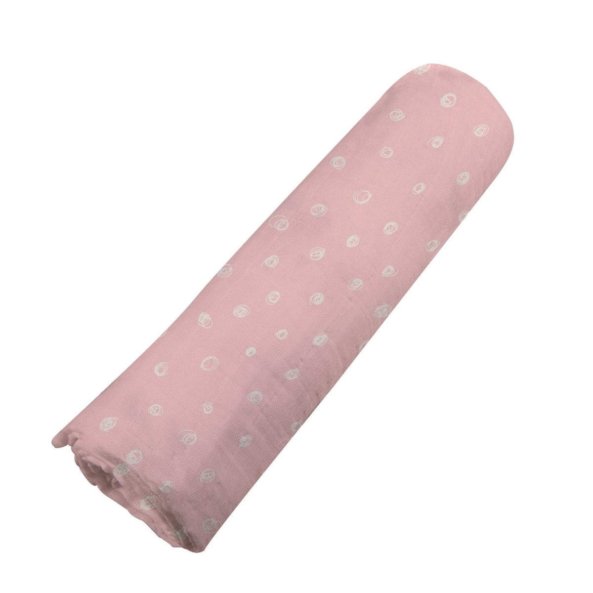 Newcastle Classics Pink Pearl Polka Dot - Premium Bamboo Swaddle Blanket for Newborns - 