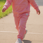 Pink Peony French Terry Hooded Jogger Set by Sweet Bamboo