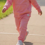 Sweet Bamboo Pink Peony Hooded Jogger Set