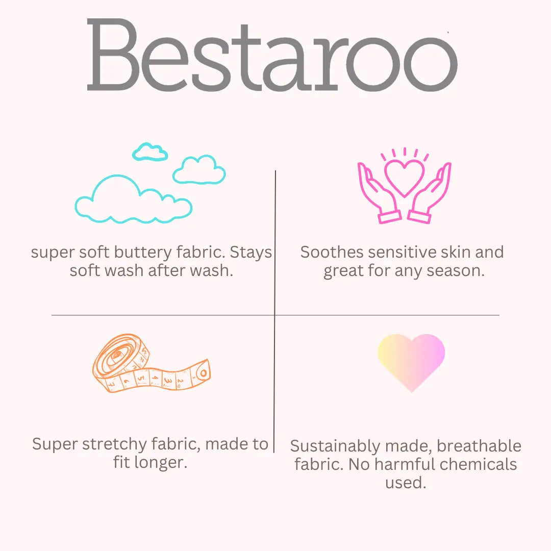 Bestaroo Pink Petals Long Sleeve Soft Bamboo Dress For Toddlers - 