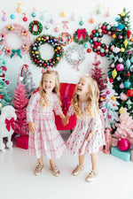 Mila & Rose ® Pink Plaid 3/4 Sleeve Pocket Twirl Dress - 