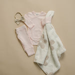 Mebie Baby Pink Pointelle Layette Set