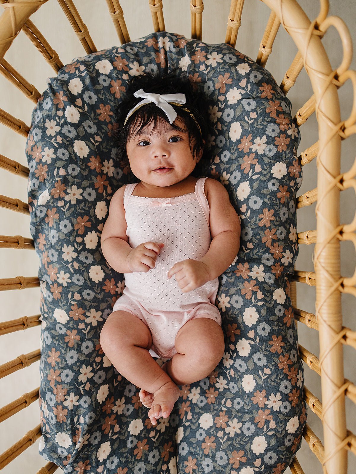 Mebie Baby Pink Pointelle Tank Bodysuit - 
