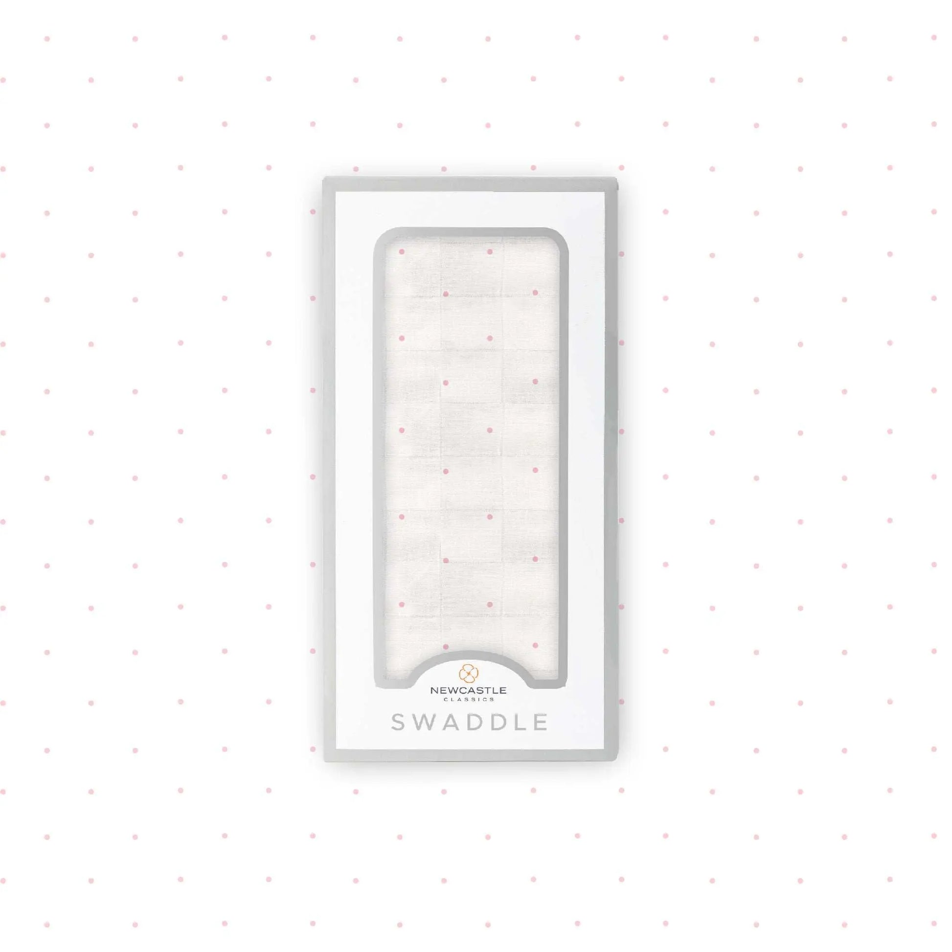 Pink Polka Dot Bamboo Muslin Swaddle Blanket For Newborns Newcastle Classics