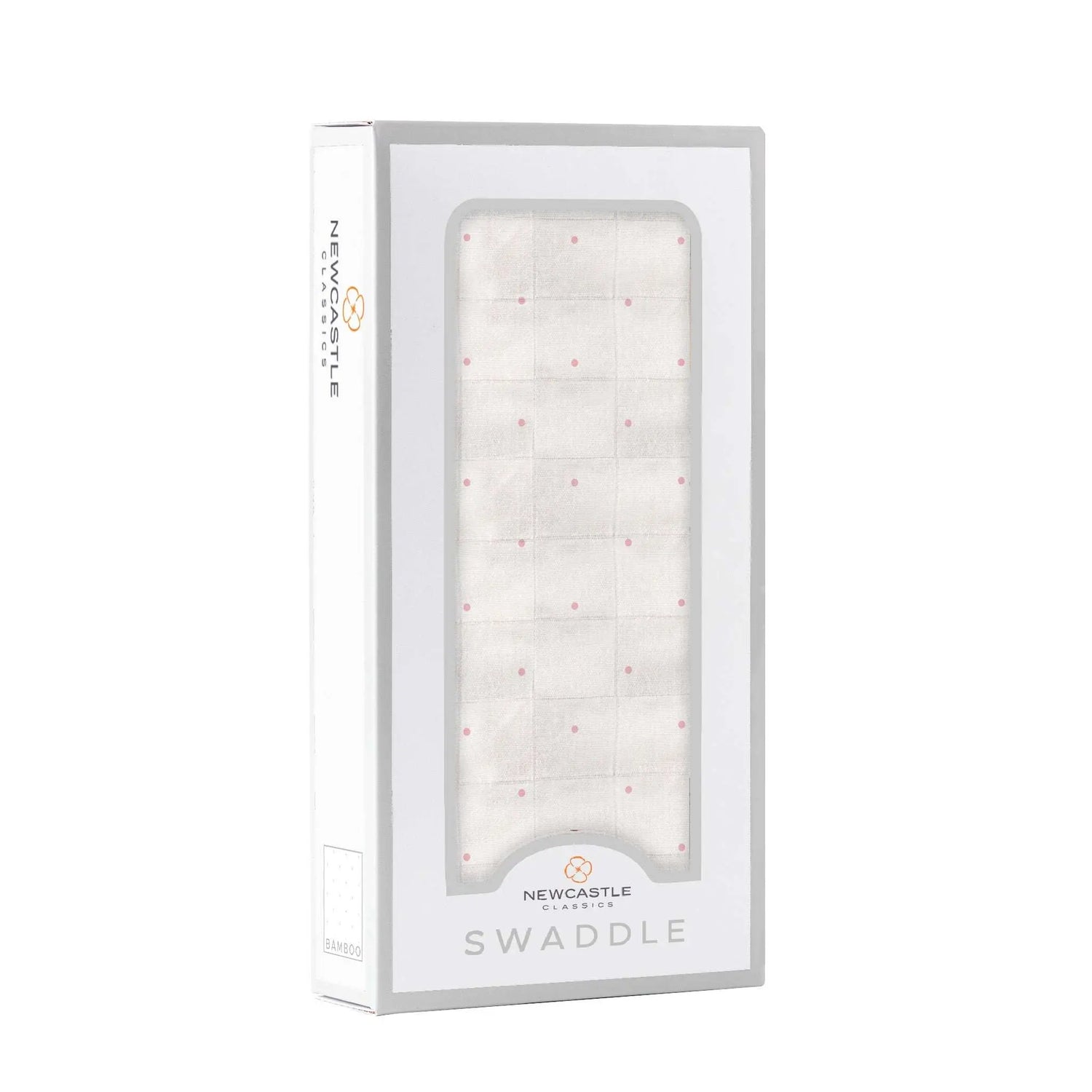 Newcastle Classics Soft Bamboo Muslin Swaddle Blanket with Polka Dots for Newborns - Baby & Toddler Bamboo Swaddle