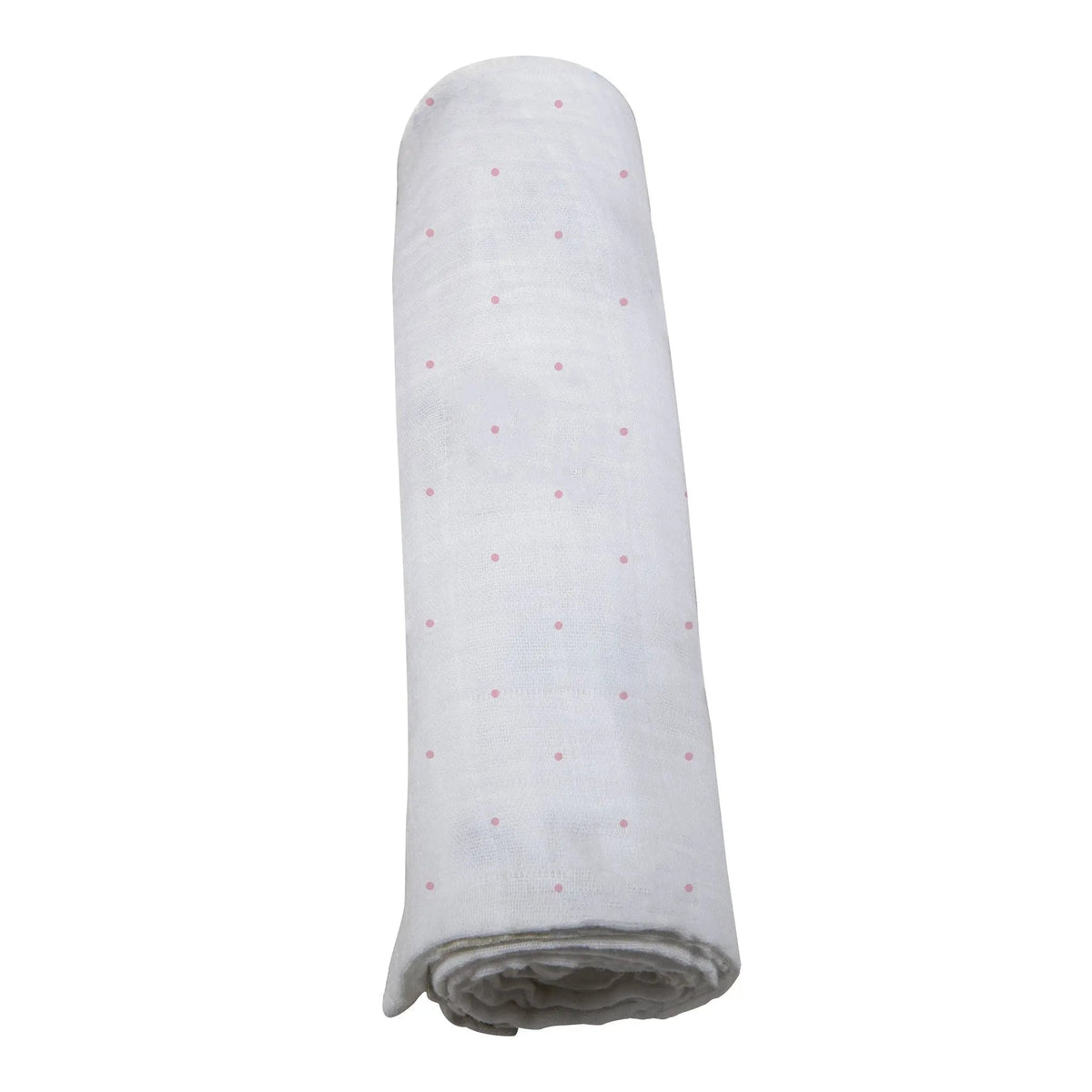 Newcastle Classics Pink Polka Dot Bamboo Muslin Swaddle - 