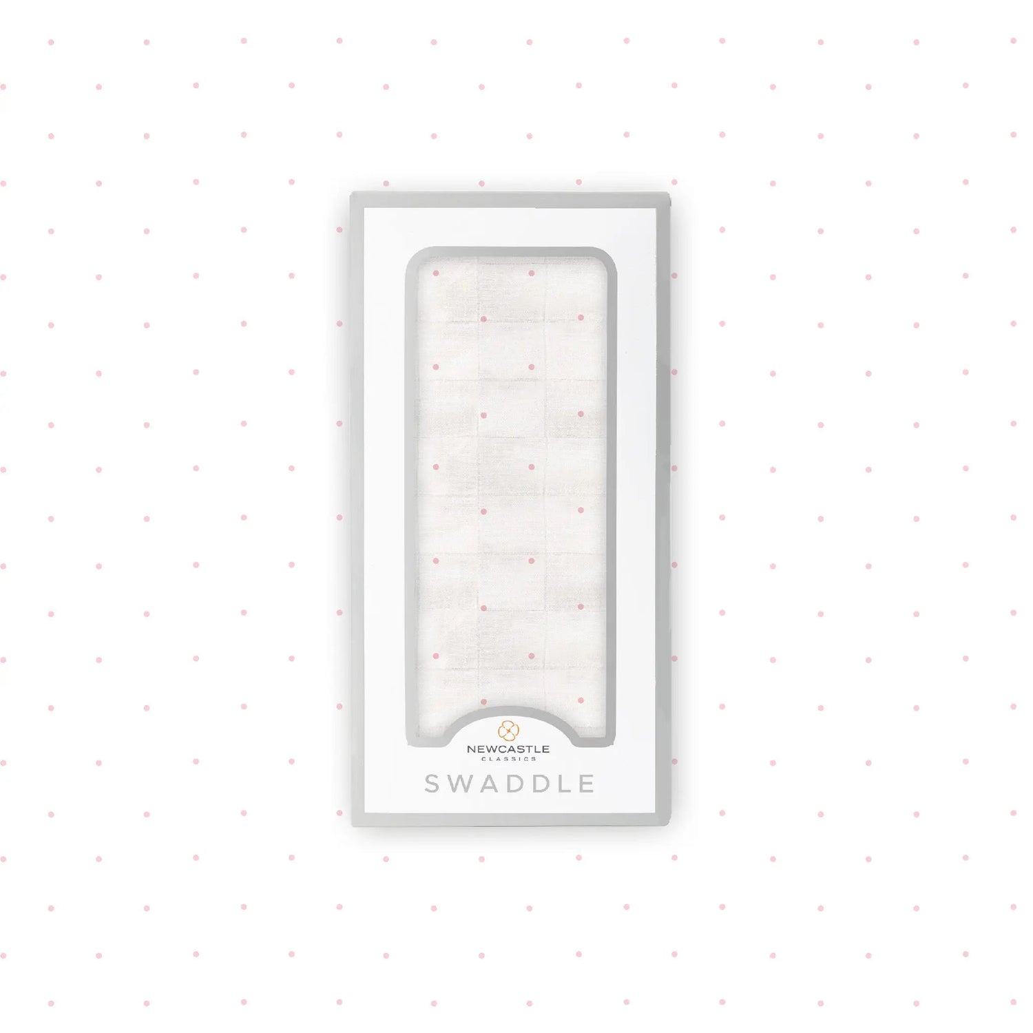 Newcastle Classics Pink Polka Dot Bamboo Muslin Swaddle - 