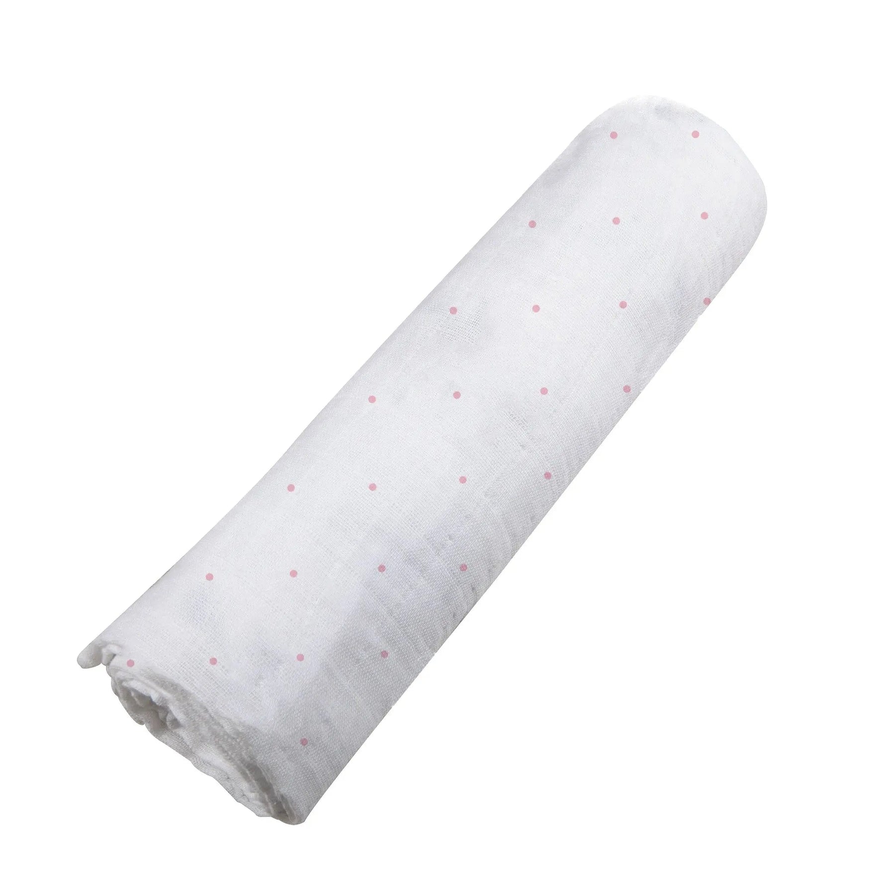 Newcastle Classics Pink Polka Dot Bamboo Muslin Swaddle - 