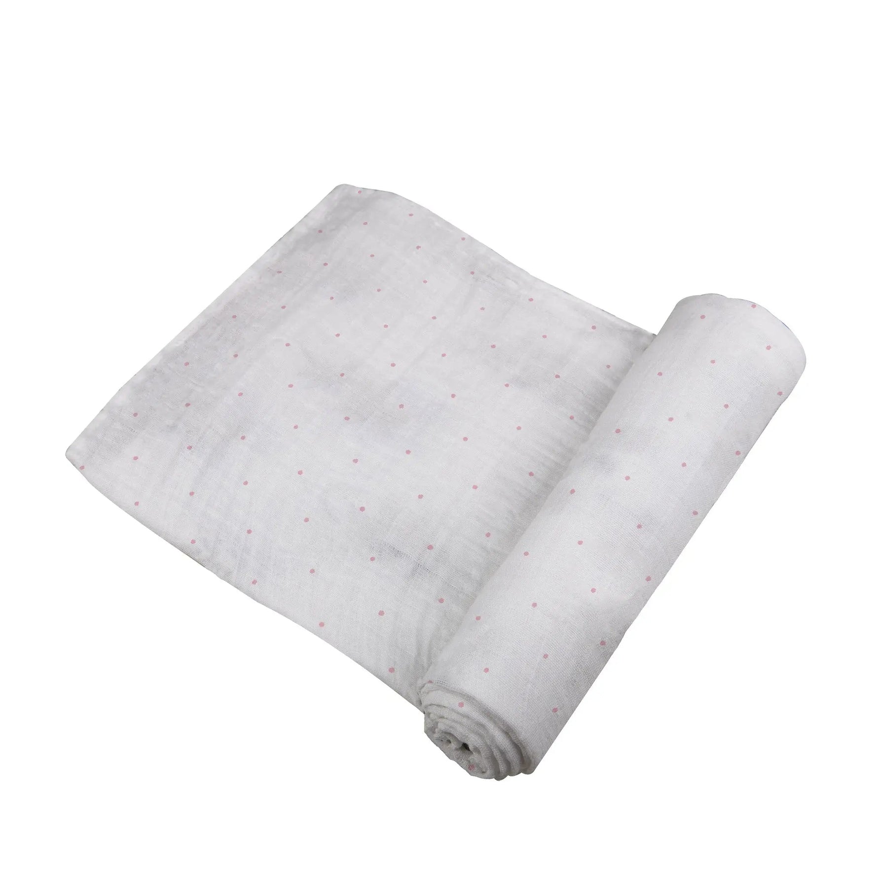 Newcastle Classics Pink Polka Dot Bamboo Muslin Swaddle - 