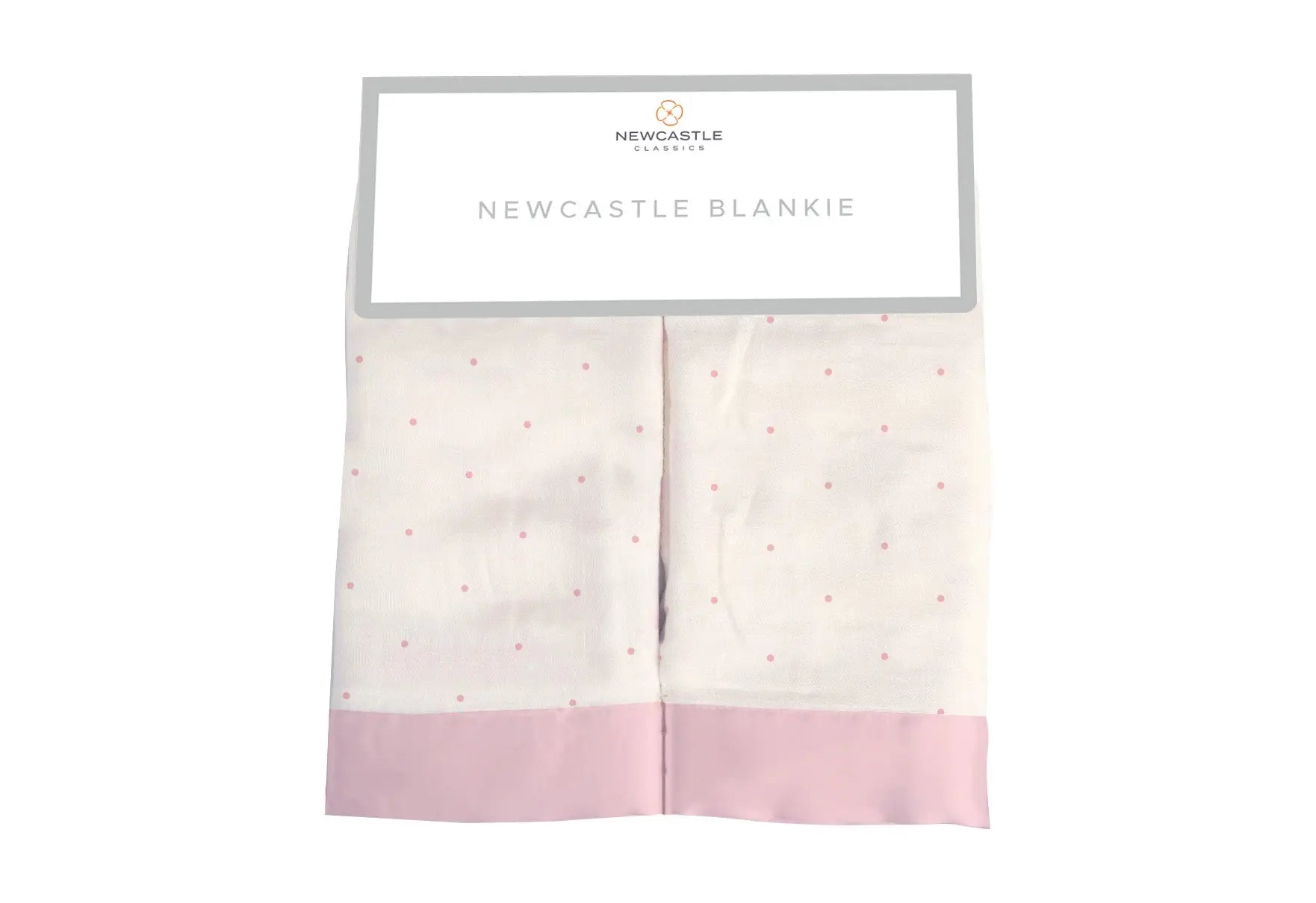 Pink Polka Dot Bamboo Newcastle Blankie Security Blanket Newcastle Classics