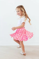 Mila & Rose ® Pink Polka Dots Ruffle Twirl Skort - 