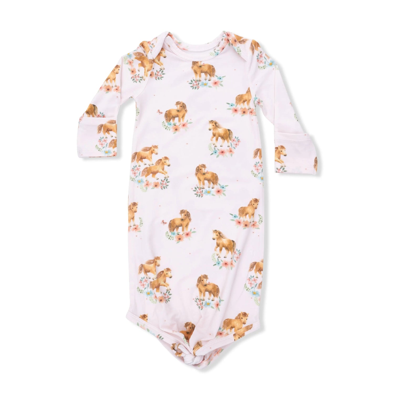 Angel Dear Pink Ponies - Knotted Gown and Headband - 