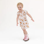 Angel Dear Pink Ponies - Smocked Twirly Dress and Bloomer - 