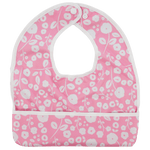 Texas Tushies Pink Poppies Baby Bib with Pocket and Water Resistance for Messy Eaters - 