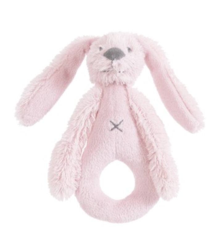 Pink Rabbit Richie Rattle by Happy Horse Soft Easy to Hold 7 Inch Newcastle Classics