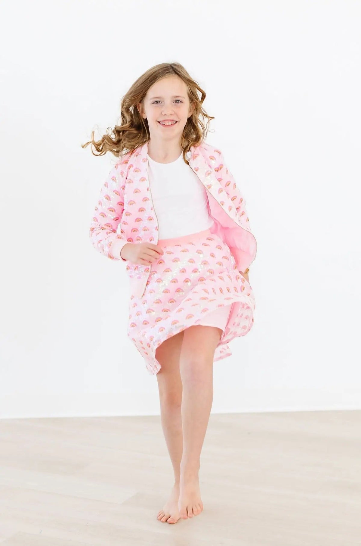 Mila & Rose ® Pink Rainbow Sequin Jacket - 