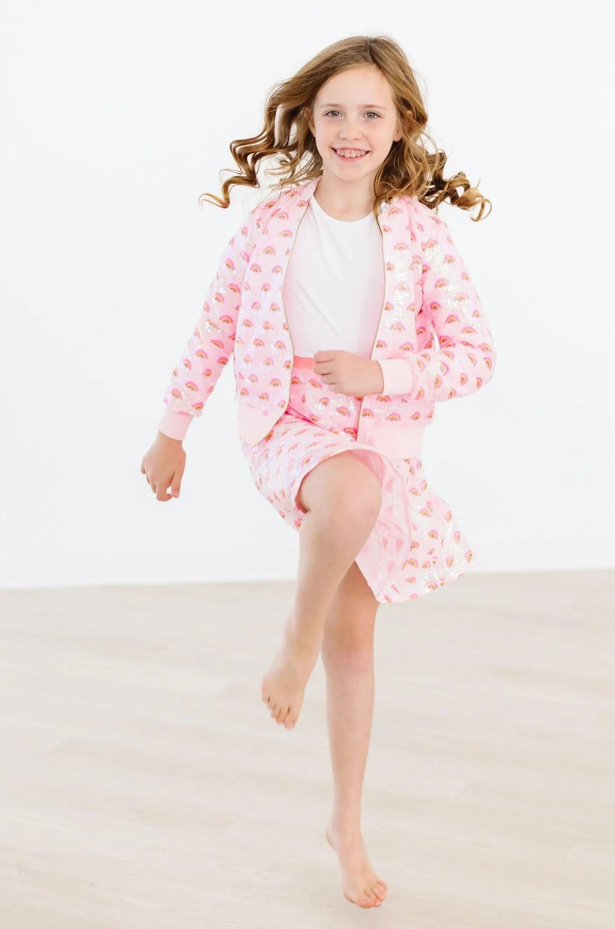 Mila & Rose ® Pink Rainbow Sequin Jacket - 
