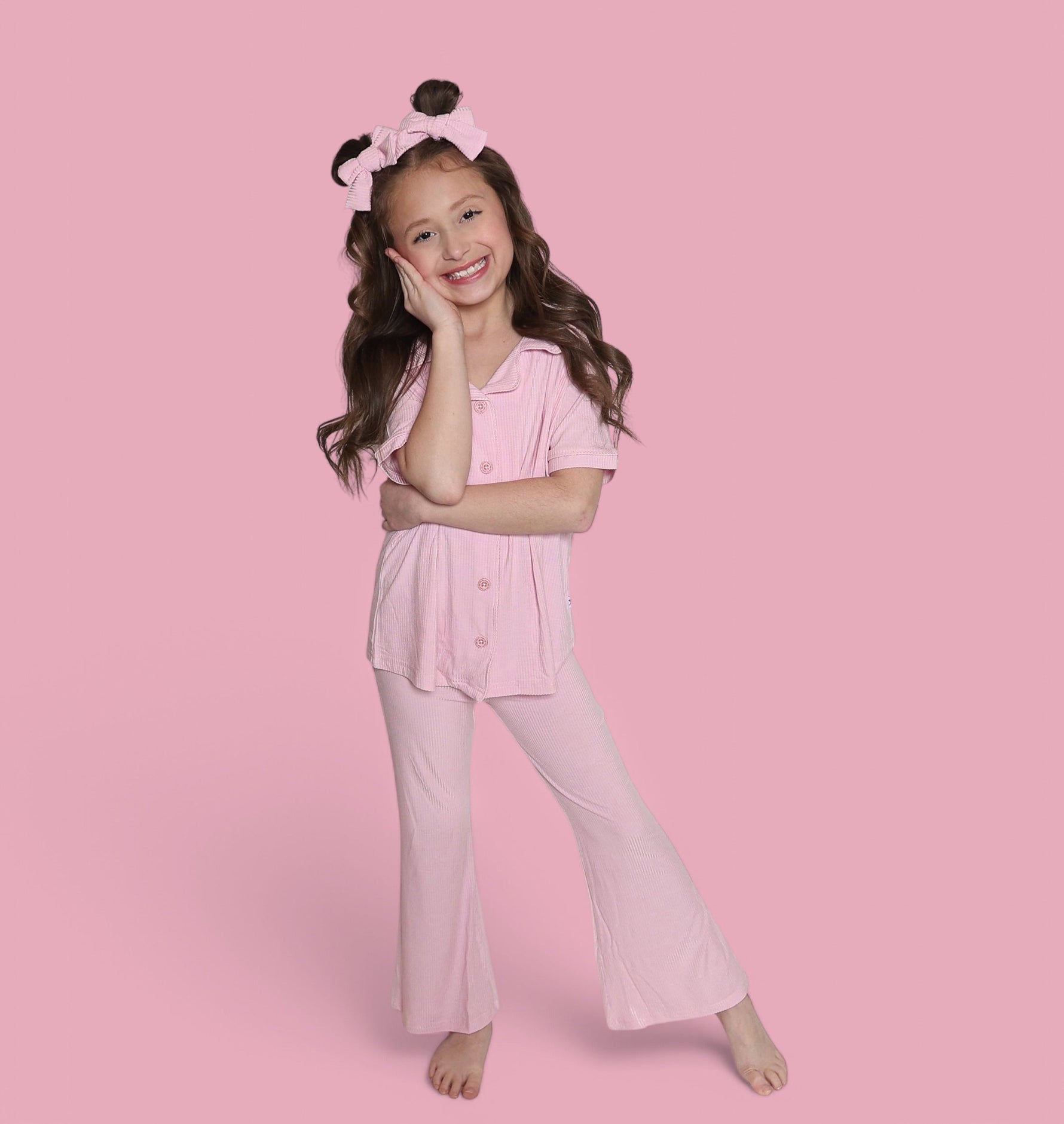 DREAM BIG LITTLE CO PINK ROSE DREAM GIRL'S FLARE SETEveretts Place