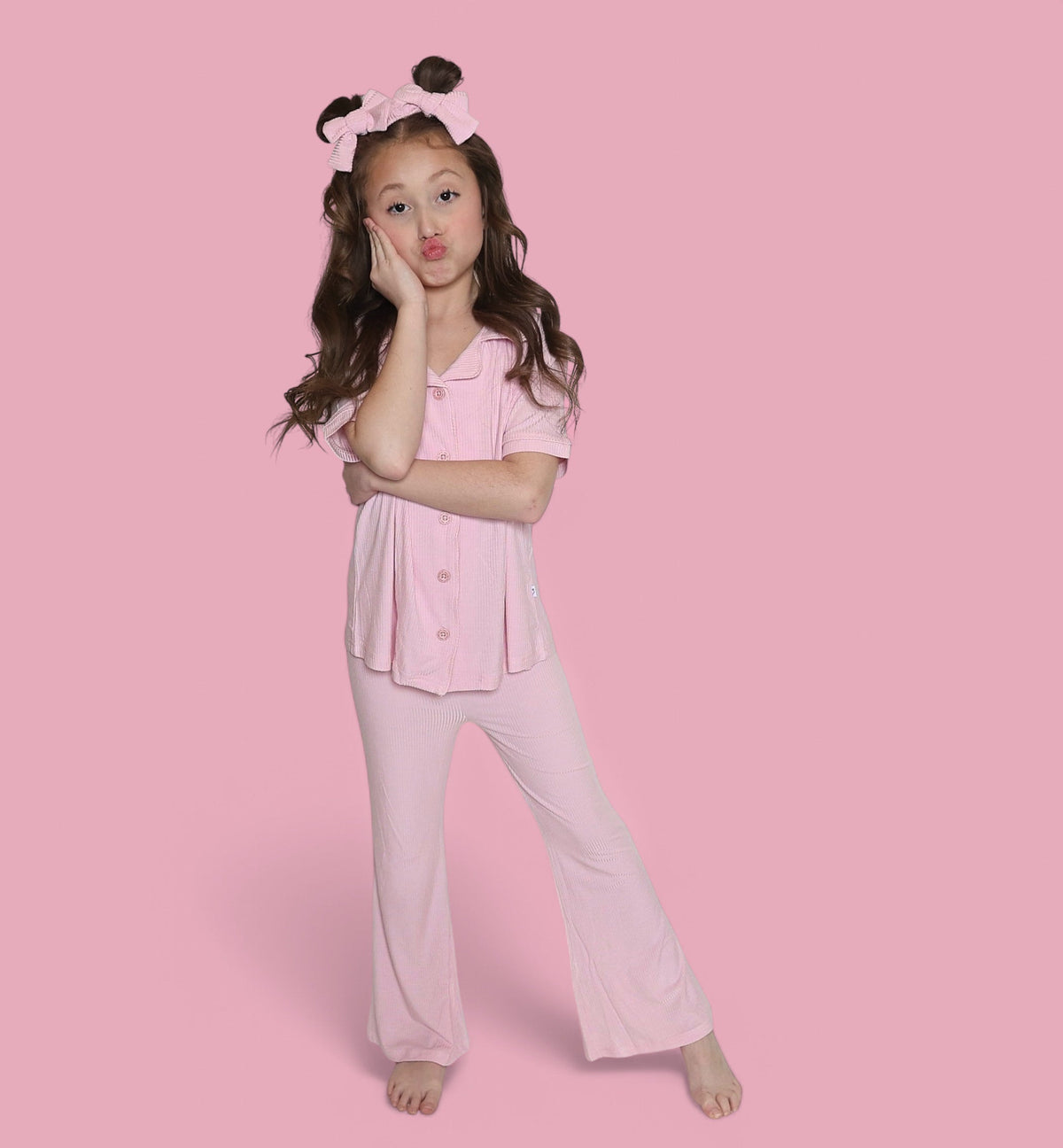 DREAM BIG LITTLE CO PINK ROSE DREAM GIRL'S FLARE SETEveretts Place