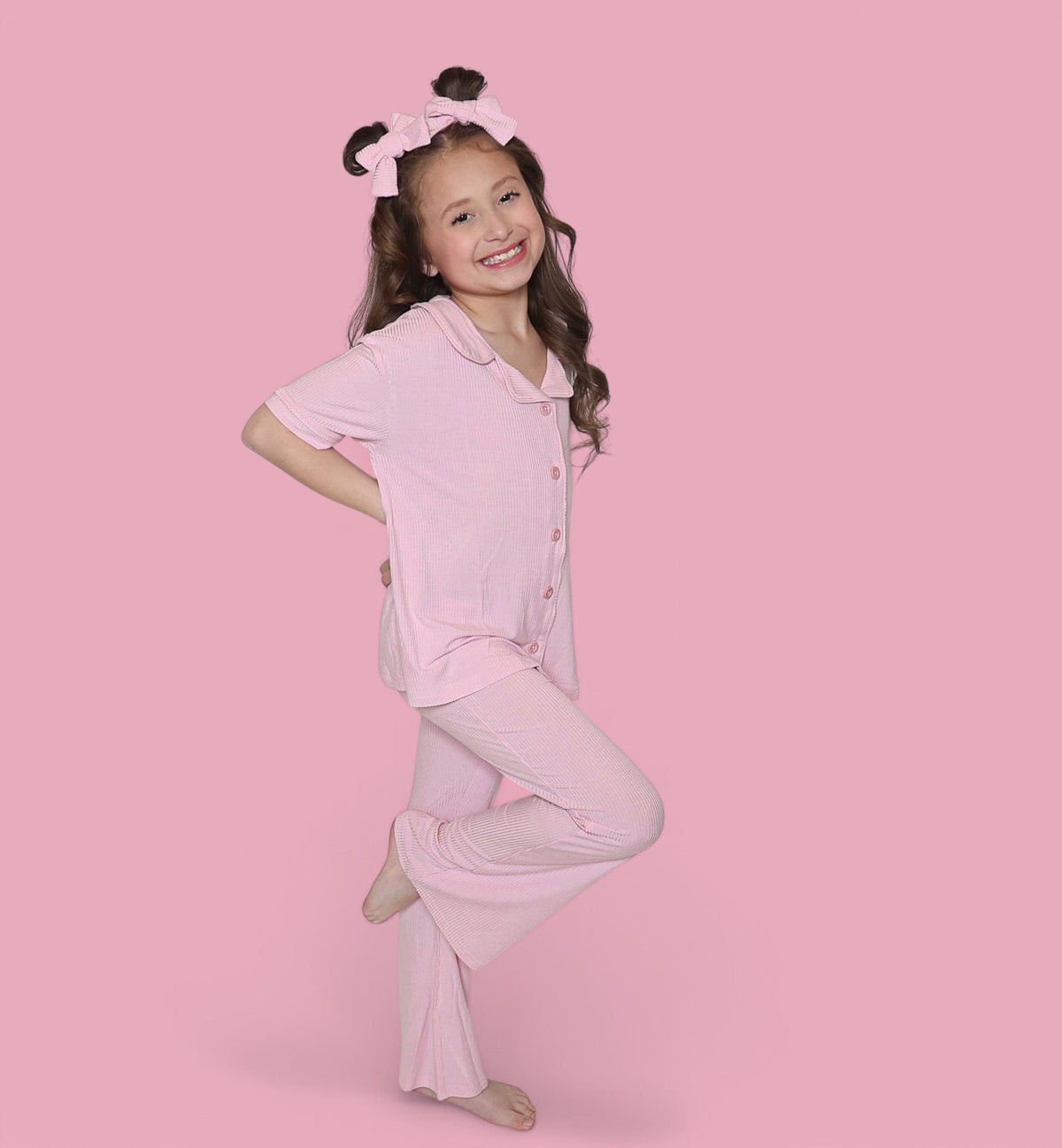 DREAM BIG LITTLE CO PINK ROSE DREAM GIRL'S FLARE SETEveretts Place