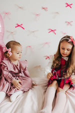 Little Mae & Co Pink Rose Ribbon Bows With Prong Clip 4 Inch For Gifts - Everetts Place Boutique - 