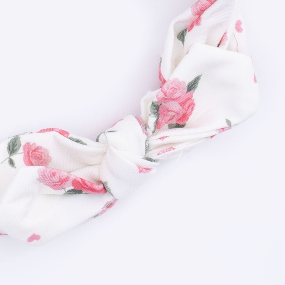 Angel Dear Pink Rosettes - Kimono Gown & Knot HeadbandEveretts Place