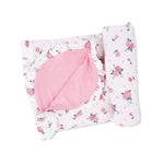 Pink Rosettes - Ruffle Blanket - White, Pink, Baby Products | Everetts Place