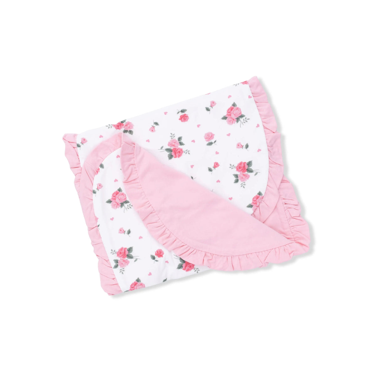 Angel Dear Pink Rosettes - Ruffle Burp Cloth - 