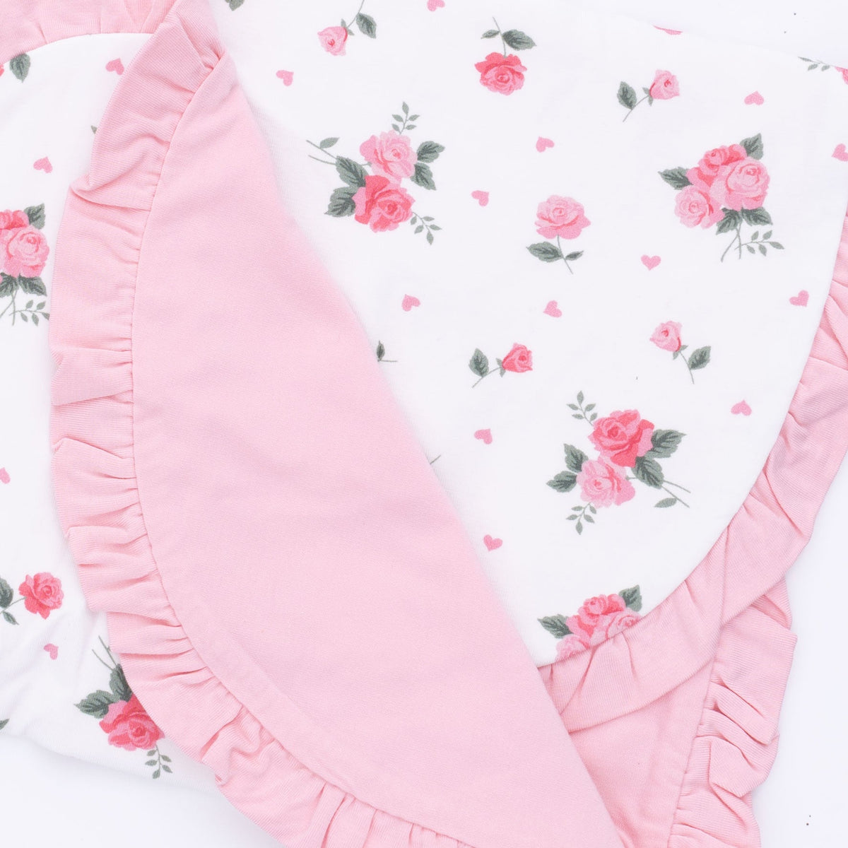 Angel Dear Pink Rosettes - Ruffle Burp ClothEveretts Place